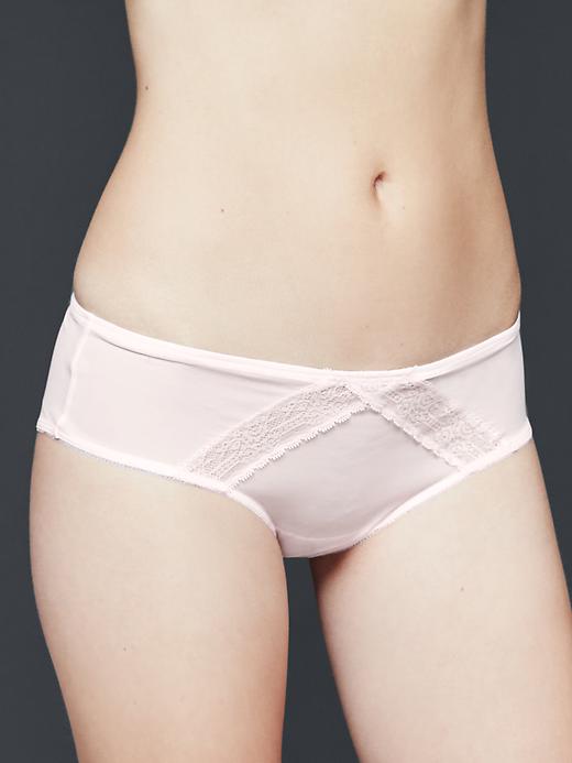 View large product image 1 of 1. Cross-lace mesh tanga