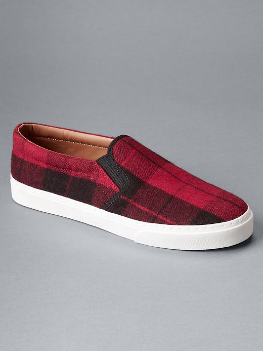 View large product image 1 of 1. Wool slip-on sneakers