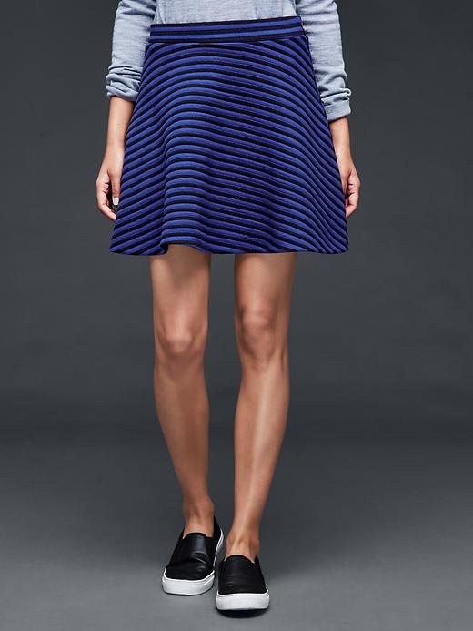 View large product image 1 of 1. Stripe flare skirt