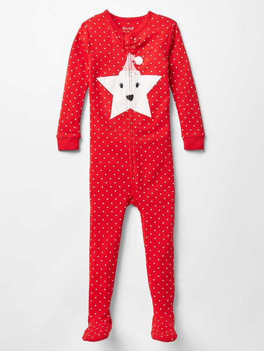 Image number 1 showing, Festive star footed one-piece