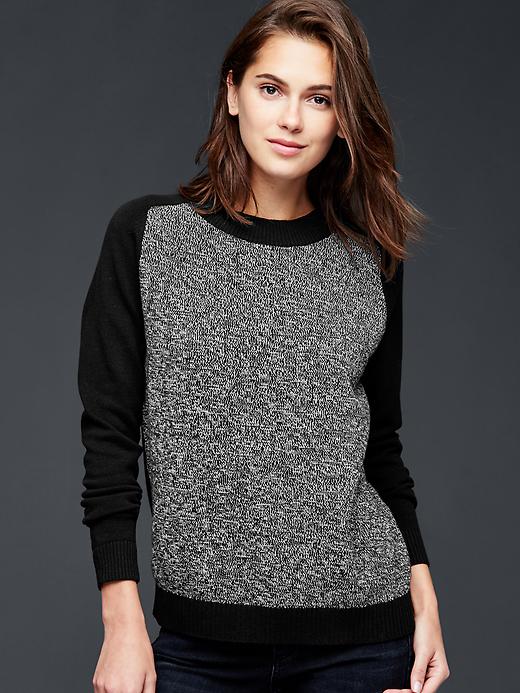 Image number 9 showing, Marled-front pullover sweater
