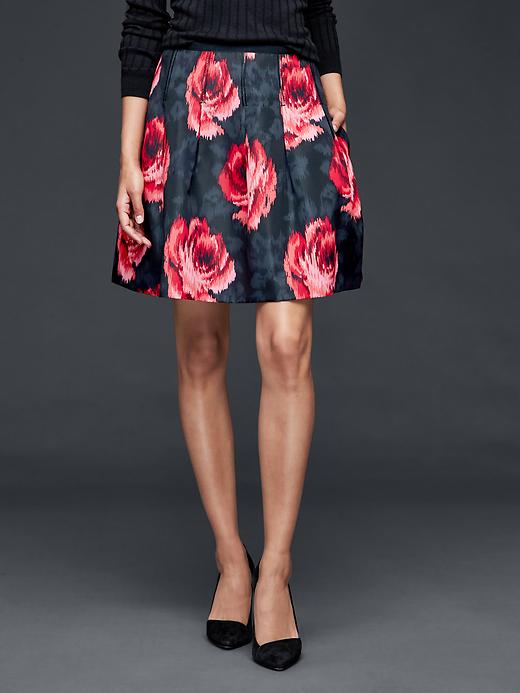 Image number 7 showing, Pleated print skirt