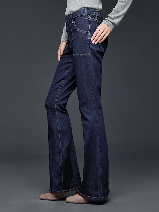 Image number 3 showing, 1969 resolution side-zip skinny flare jeans