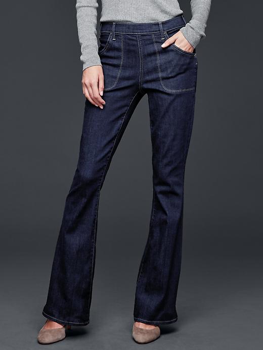 Image number 1 showing, 1969 resolution side-zip skinny flare jeans