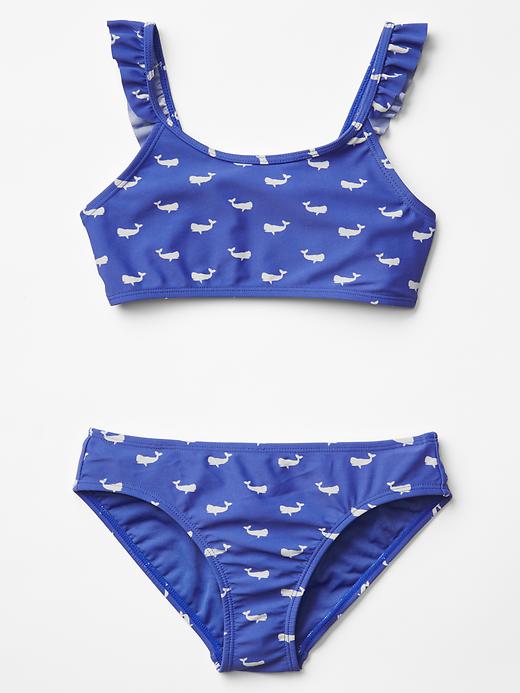 Image number 1 showing, Whale flutter swim two-piece