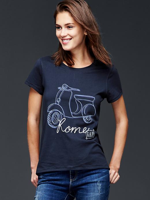 Image number 1 showing, Rome logo embroidery tee