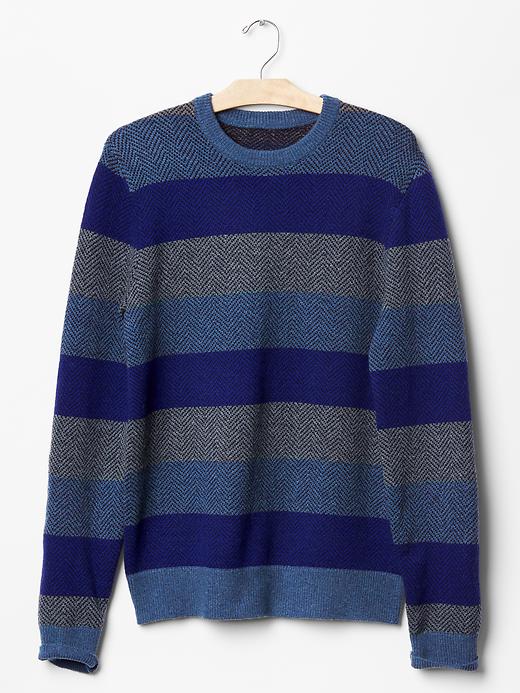 Image number 4 showing, Herringbone stripe sweater