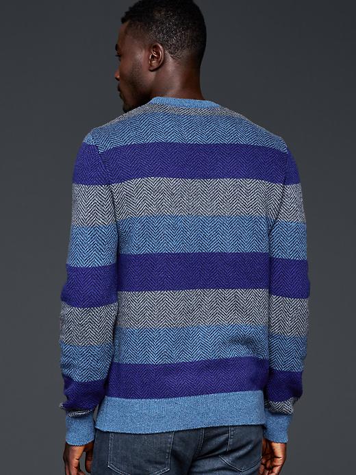 Image number 2 showing, Herringbone stripe sweater