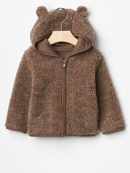 Image number 1 showing, Cozy bear zip hoodie