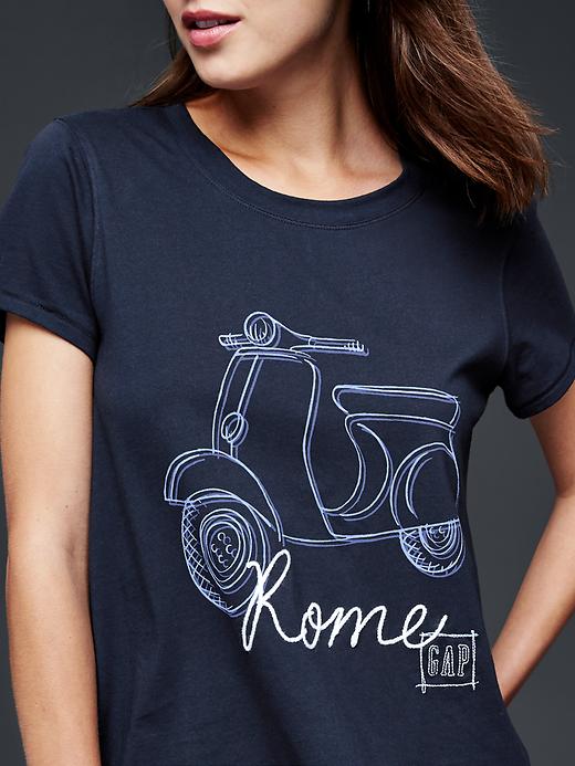 Image number 3 showing, Rome logo embroidery tee