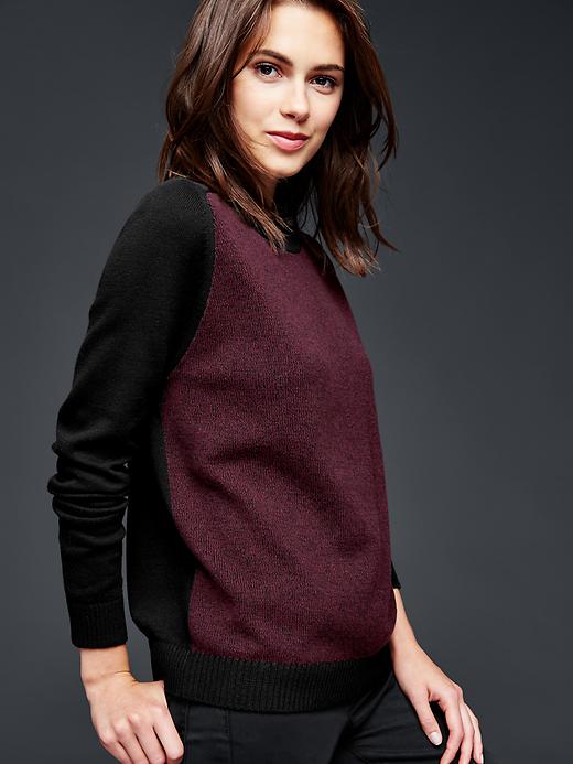Image number 3 showing, Marled-front pullover sweater