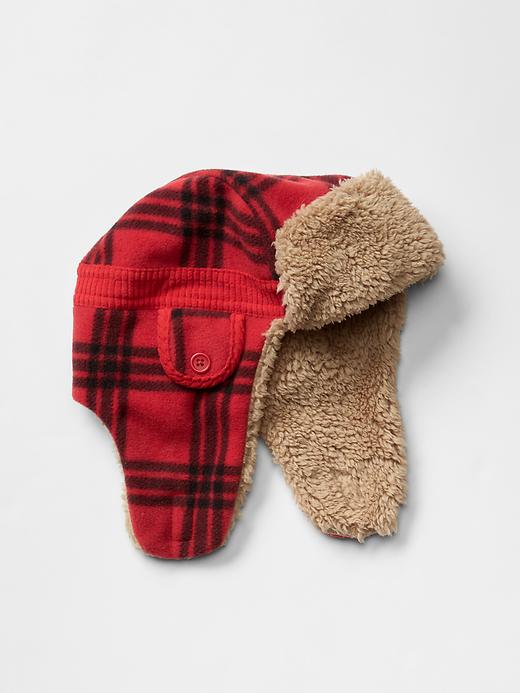 View large product image 1 of 1. Fleece sherpa hat