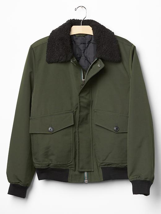 Image number 4 showing, Nylon aviator jacket