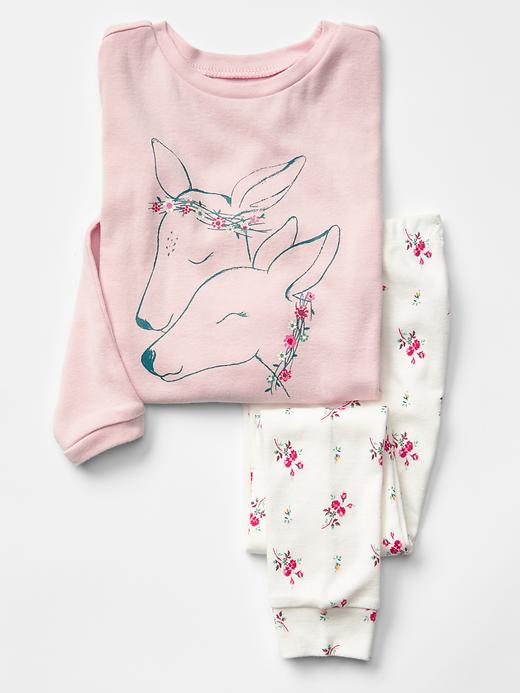View large product image 1 of 1. Deer and floral sleep set