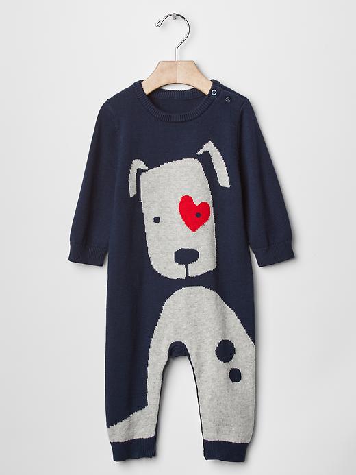 Image number 1 showing, Puppy love sweater one-piece