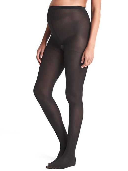View large product image 1 of 1. Solid maternity tights