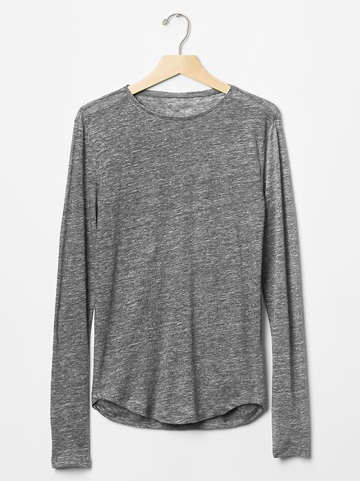 Image number 5 showing, Linen solid tee