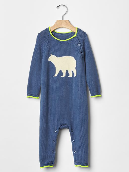Image number 1 showing, Bear sweater one-piece