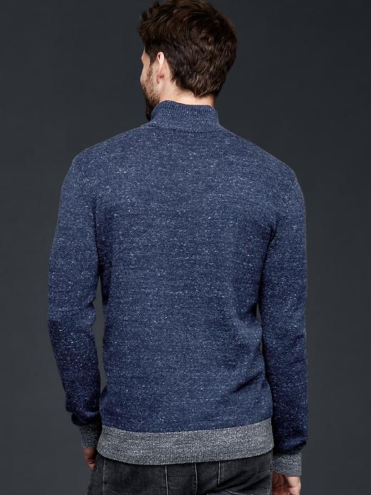 Image number 2 showing, Marled button mockneck sweater