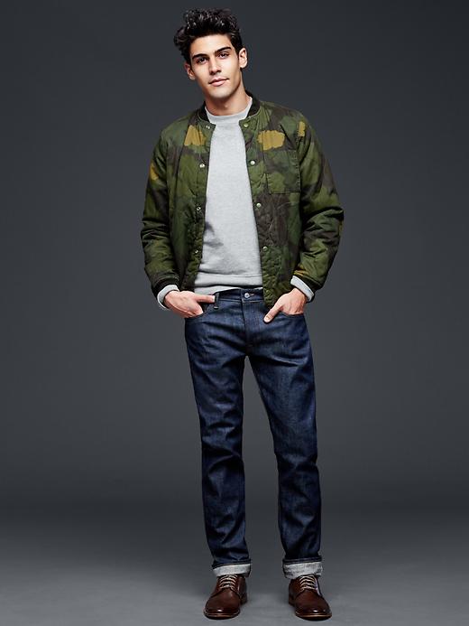 Image number 3 showing, Gap + GQ The Hill-Side reversible quilted bomber