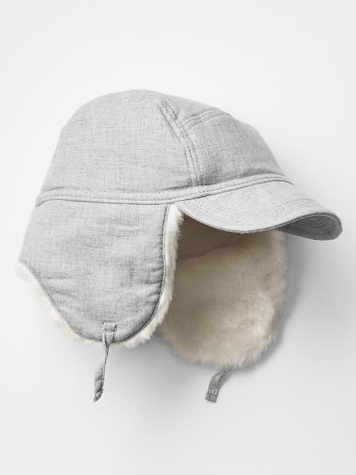 View large product image 1 of 1. Flannel trapper hat