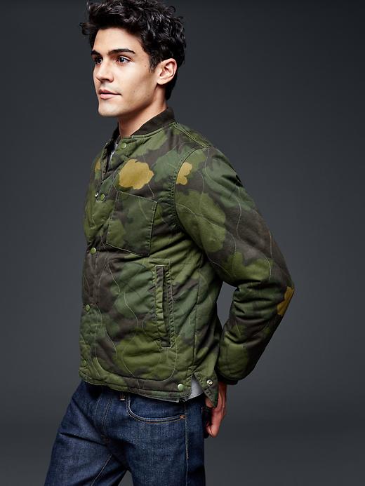 Image number 7 showing, Gap + GQ The Hill-Side reversible quilted bomber