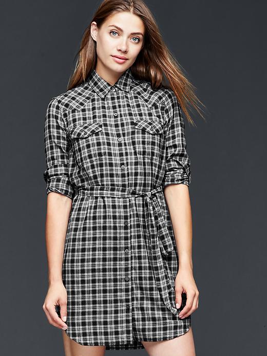 Image number 5 showing, Flannel western shirtdress