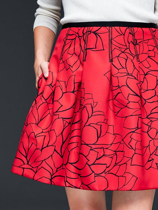 Image number 3 showing, Pleated print skirt