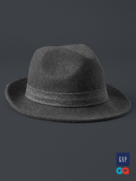 View large product image 1 of 1. Gap + GQ The Hill-Side wool fedora