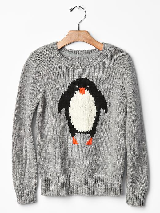 Image number 1 showing, Intarsia penguin sweater
