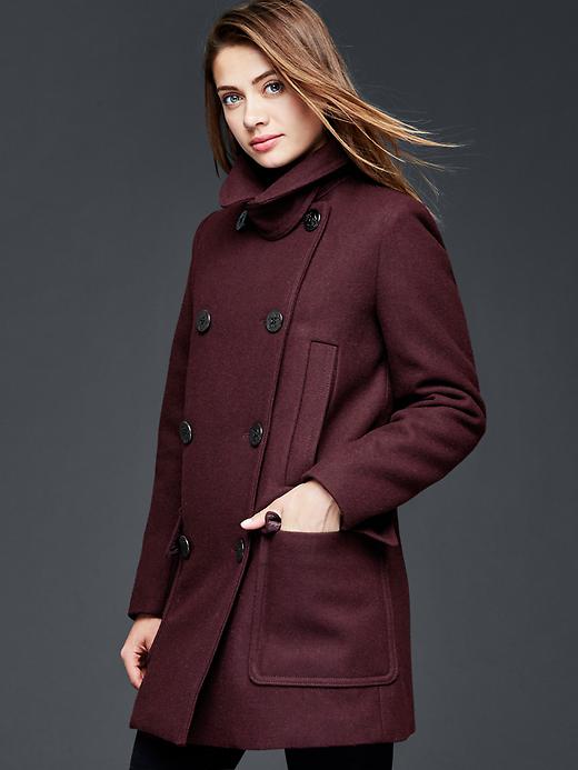 View large product image 1 of 1. Wool peacoat
