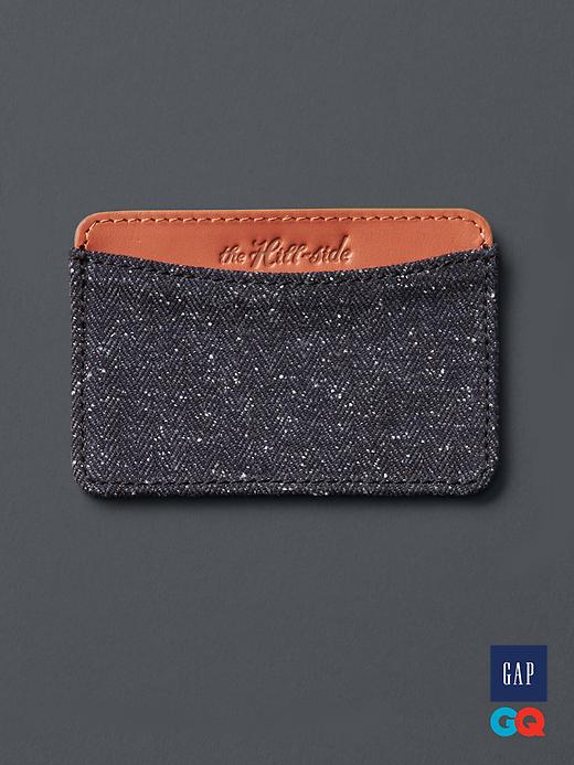 View large product image 1 of 1. Gap + GQ The Hill-Side herringbone card case
