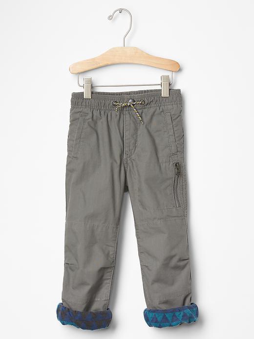 Image number 1 showing, Jersey-lined hiker pants