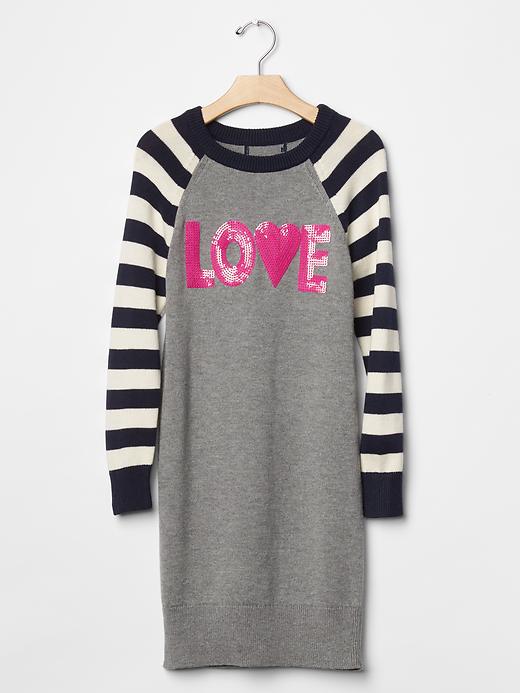 Image number 1 showing, Embelllished love sweater dress