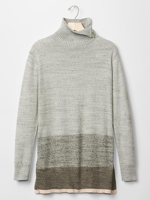 Image number 6 showing, Stripe snap turtle-neck sweater