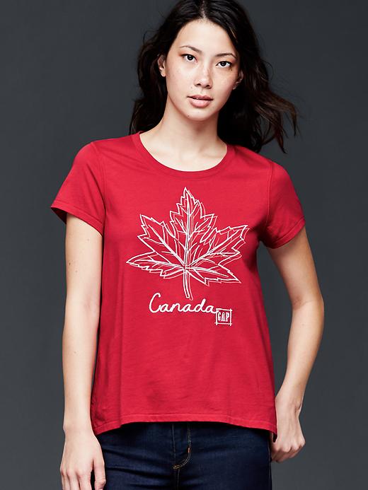 Image number 1 showing, Canada logo embroidery tee