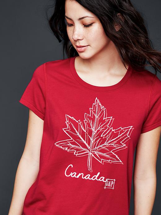 Image number 3 showing, Canada logo embroidery tee