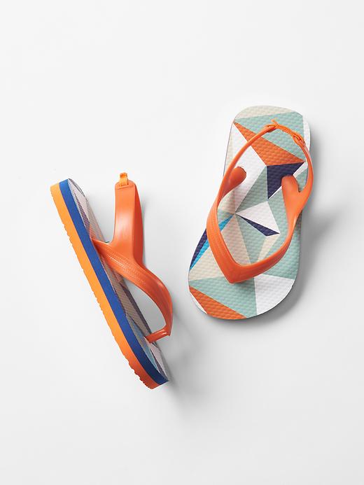 View large product image 1 of 1. Print flip-flops
