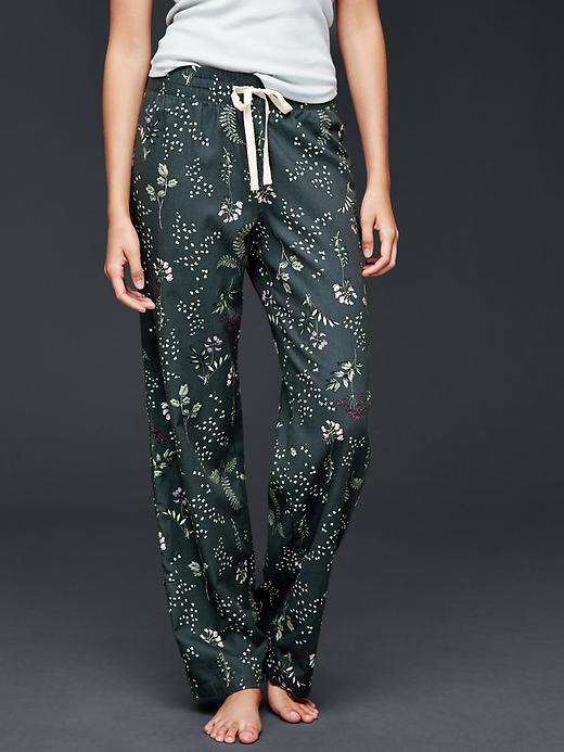 Image number 1 showing, Printed lightweight flannel pants