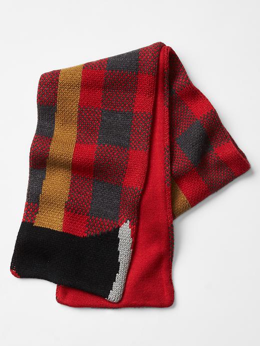View large product image 1 of 1. Lumberjack plaid scarf