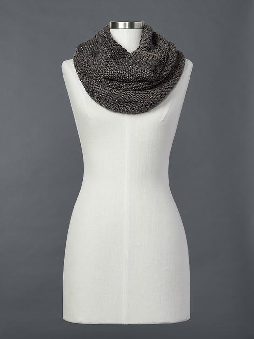 View large product image 1 of 1. Marled lurex infinity scarf