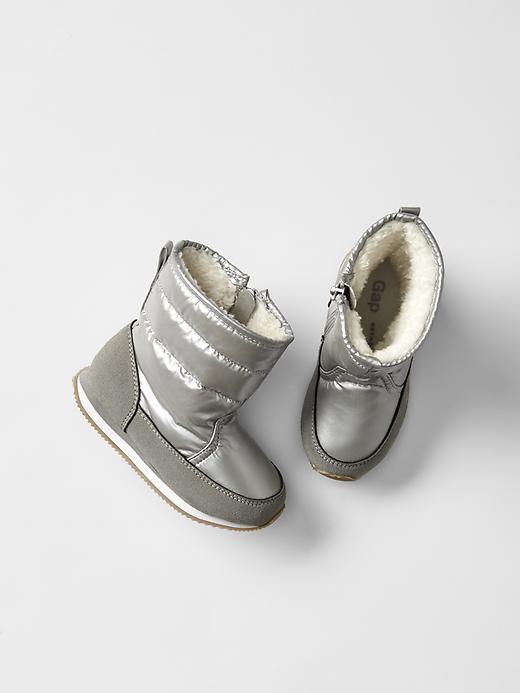 View large product image 1 of 1. Shine sneaker boots