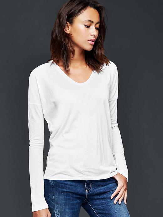 View large product image 1 of 1. Dolman long-sleeve soft tee