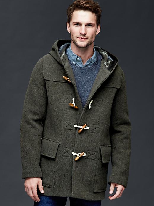 Image number 1 showing, Wool duffle coat