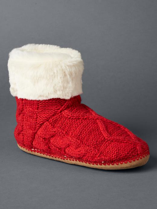 Image number 1 showing, Cable bootie slippers