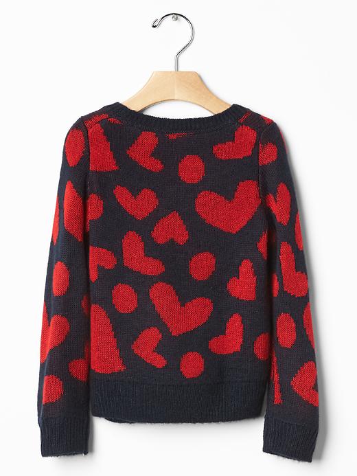 Image number 2 showing, Intarsia heart sweater