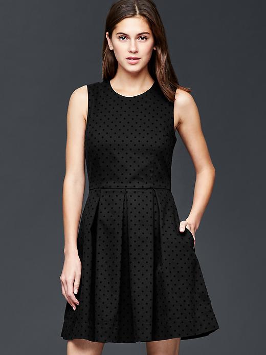 Image number 1 showing, Polka dot fit & flare dress