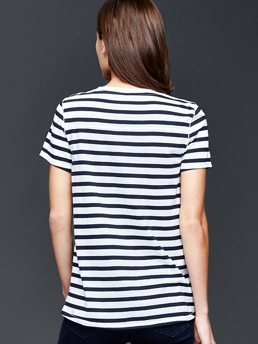 Image number 2 showing, Sequin long stripe tee
