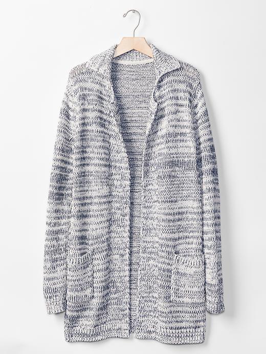 Image number 6 showing, Marled long cardigan sweater