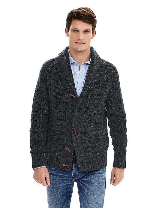 Textured Toggle Cardigan Modern outfits, Men sweater, Single breasted